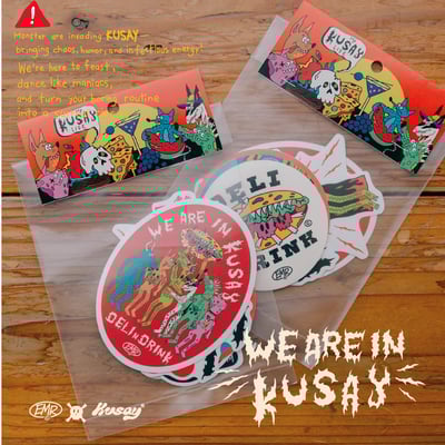 WE ARE IN KUSAY 高級防水貼紙包 Pack of 6 stickers2