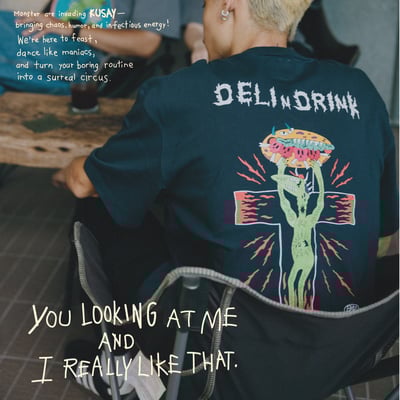 EMR x KUSAY-MONSTER tee (Dark BLUE)4