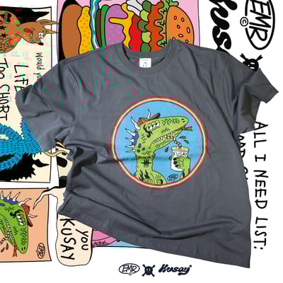 EMR x KUSAY-MONSTER tee (Dark Gray)1
