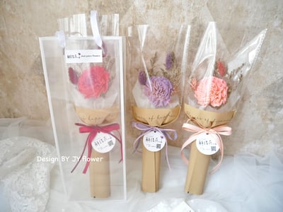 母親節花禮【單支索拉康乃馨乾燥花束】3