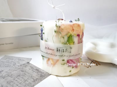 【乾燥花香氛蠟燭】大豆蠟/婚禮小物/生日禮/伴娘1