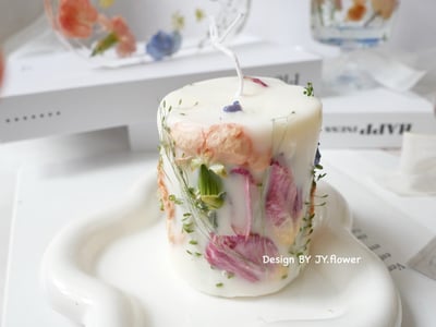 【乾燥花香氛蠟燭】大豆蠟/婚禮小物/生日禮/伴娘2