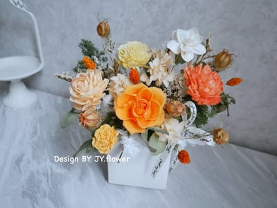 【中大型開放式永生桌花】單品課程2