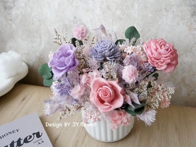 【中大型開放式永生桌花】單品課程1