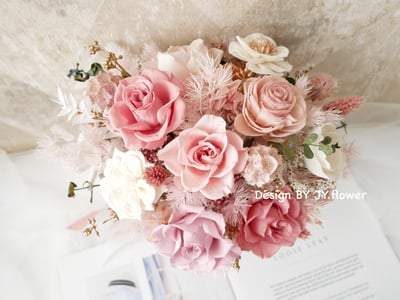 自然型手綁不凋捧花【麗芙花園】4