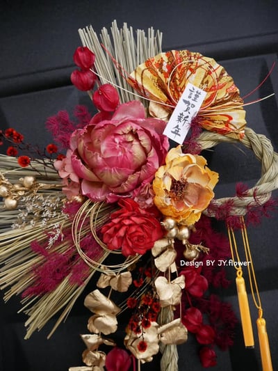 大型祈福注連繩-長型款【富貴年年】福臨圈/新年掛飾2