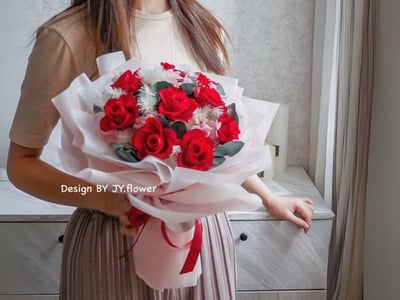 中大型永生玫瑰花束【相愛長久】1