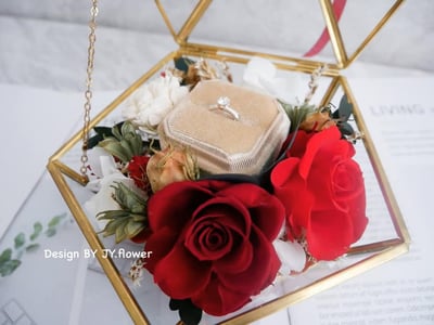 永生玫瑰戒指花盒【摯愛】3