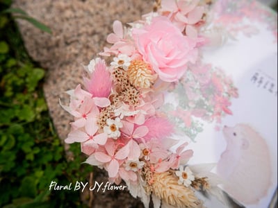 單邊永生玫瑰繡球仿舊金屬玻璃相框【珍藏】5