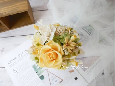 中小型乾燥永生盆花【初夏日和】2