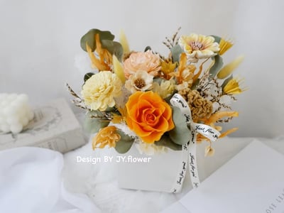 中大型乾燥永生花盆花【燦爛如昔】1