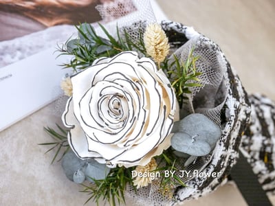 單支小香風永生玫瑰花束【輕奢】4