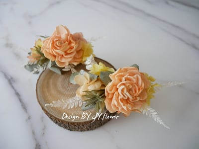 主花式永生乾燥手腕花【橘橙】2