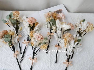 自然型手綁不凋花分束捧花【微光往事】2