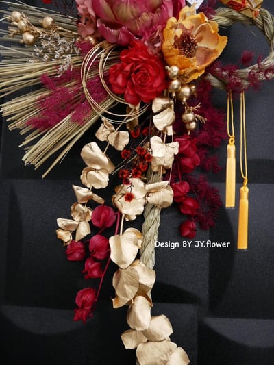 大型祈福注連繩-長型款【富貴年年】福臨圈/新年掛飾3