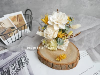 乾燥花名片座【橙子】3