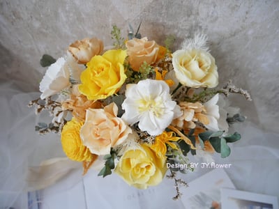 自然型手綁不凋捧花【皇后印記】2