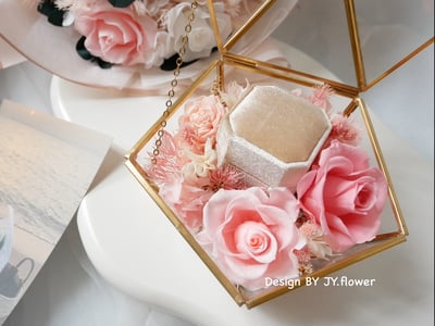 永生玫瑰戒指花盒【愛戀】2