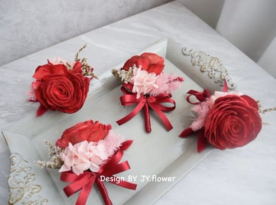 索拉乾燥花胸花【嫣紅初黛】2