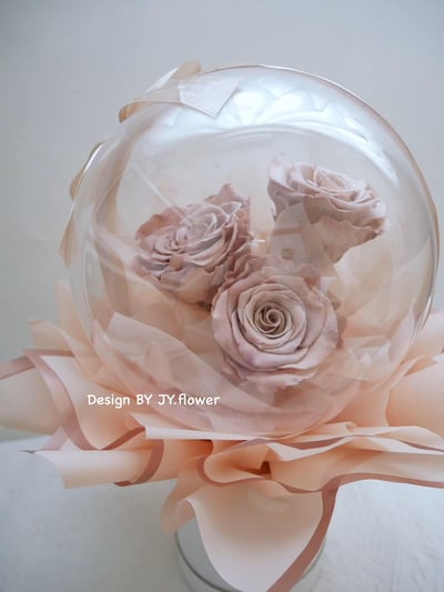 厄瓜多永生玫瑰抱抱桶花束【流沙】2