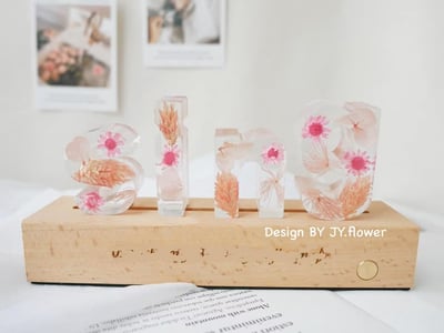 花草系字母燈【甜美櫻粉】2