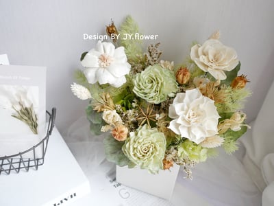 中大型加大款乾燥花盆花【荼蘼】2