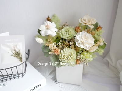 中大型加大款乾燥花盆花【荼蘼】1