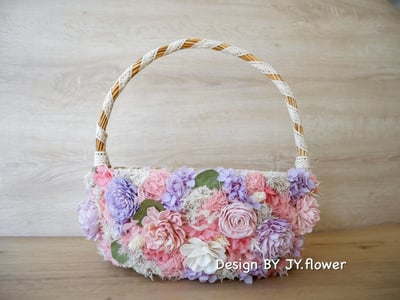 乾燥花喜糖籃【花舞精靈】2