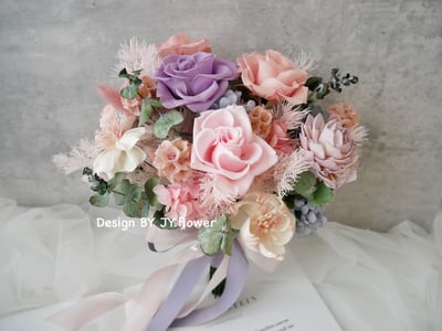 自然型手綁不凋捧花【甜蜜夢境】1