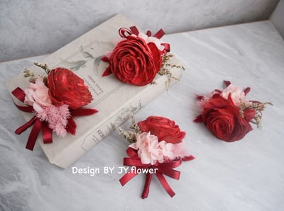 索拉乾燥花胸花【嫣紅初黛】1