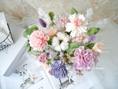 中大型乾燥花盆花【甜蜜夢境】2