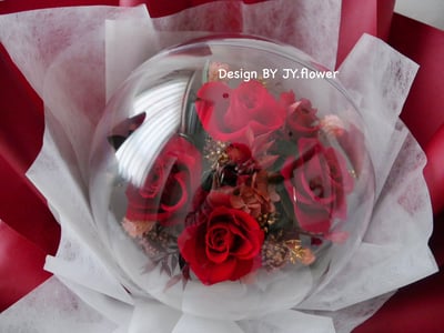 波波球大款永生玫瑰花束【玫瑰莊園】2