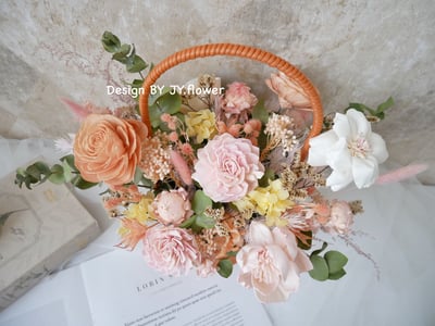 中大型乾燥花提籃花【蒔花】2