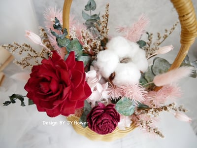 【田園風小花籃】單品課程4