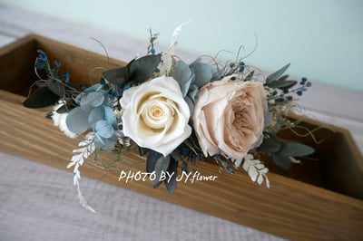 永生花髮插+長型髮飾4件組【優雅小姐】4