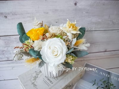 【中大型開放式永生桌花】單品課程3