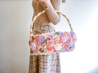 乾燥花喜糖籃【花舞精靈】6