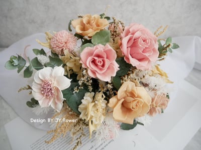 自然型手綁不凋捧花【優雅女孩】3