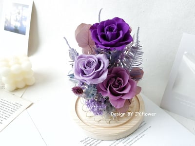 永生玫瑰長型玻璃罩夜燈【浪漫奇緣】4