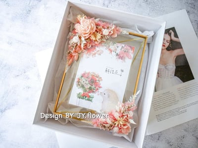 永生繡球仿舊金屬玻璃相框【珍藏】5