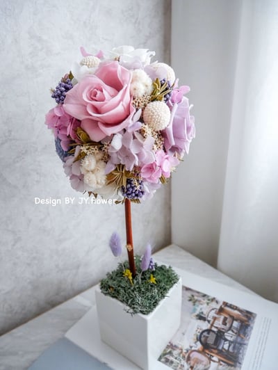 永生玫瑰繡球花球樹盆花【繁花盛開】4