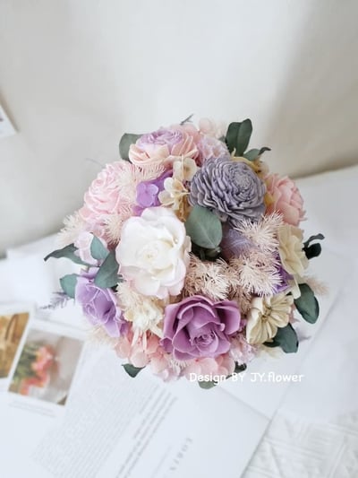 圓形不凋花捧花【浪漫奇緣】2