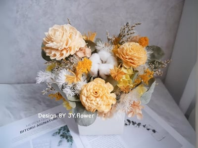 中大型乾燥花盆花【燦爛如昔】1