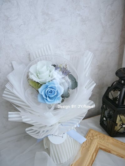 波波球小款永生玫瑰花束【夏日輕舞】4