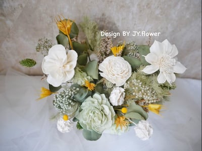 中大型乾燥花盆花【薄荷仙境】2