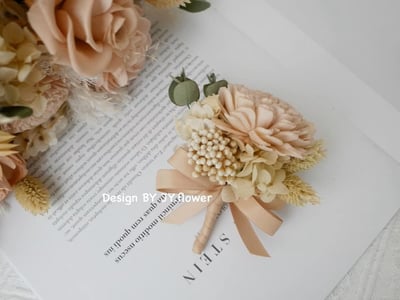 自然型手綁不凋花分束捧花【微光往事】3