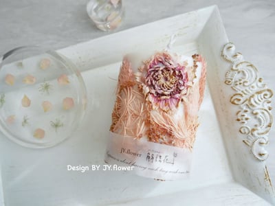 【乾燥花香氛蠟燭】大豆蠟/婚禮小物/生日禮/伴娘4