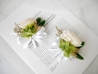 索拉乾燥花胸花【經典白茶】1