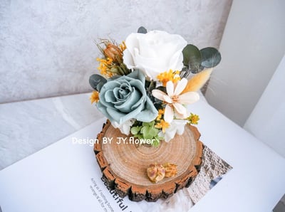 永生玫瑰名片座【松綠】1