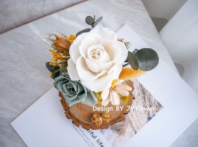 永生玫瑰名片座【松綠】2